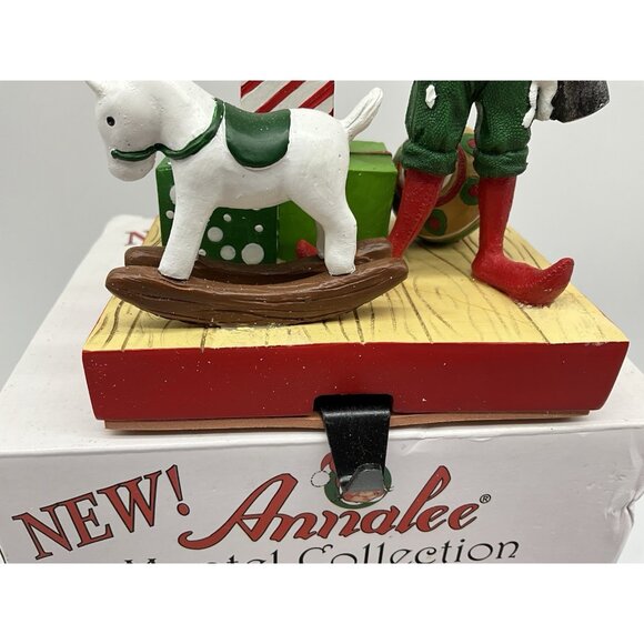 Annalee Mantel Collection Vintage Reindeer Stocking Holder in Original Box - Picture 9 of 16